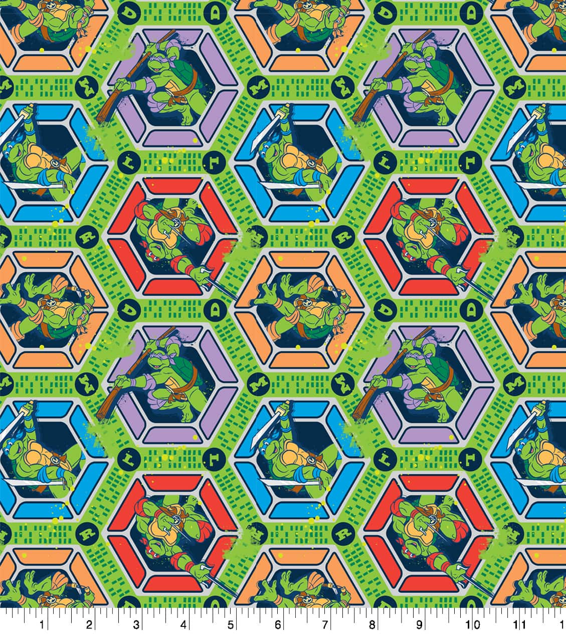 Nickelodeon Teenage Muntant Ninja Turtles Cotton Fabric